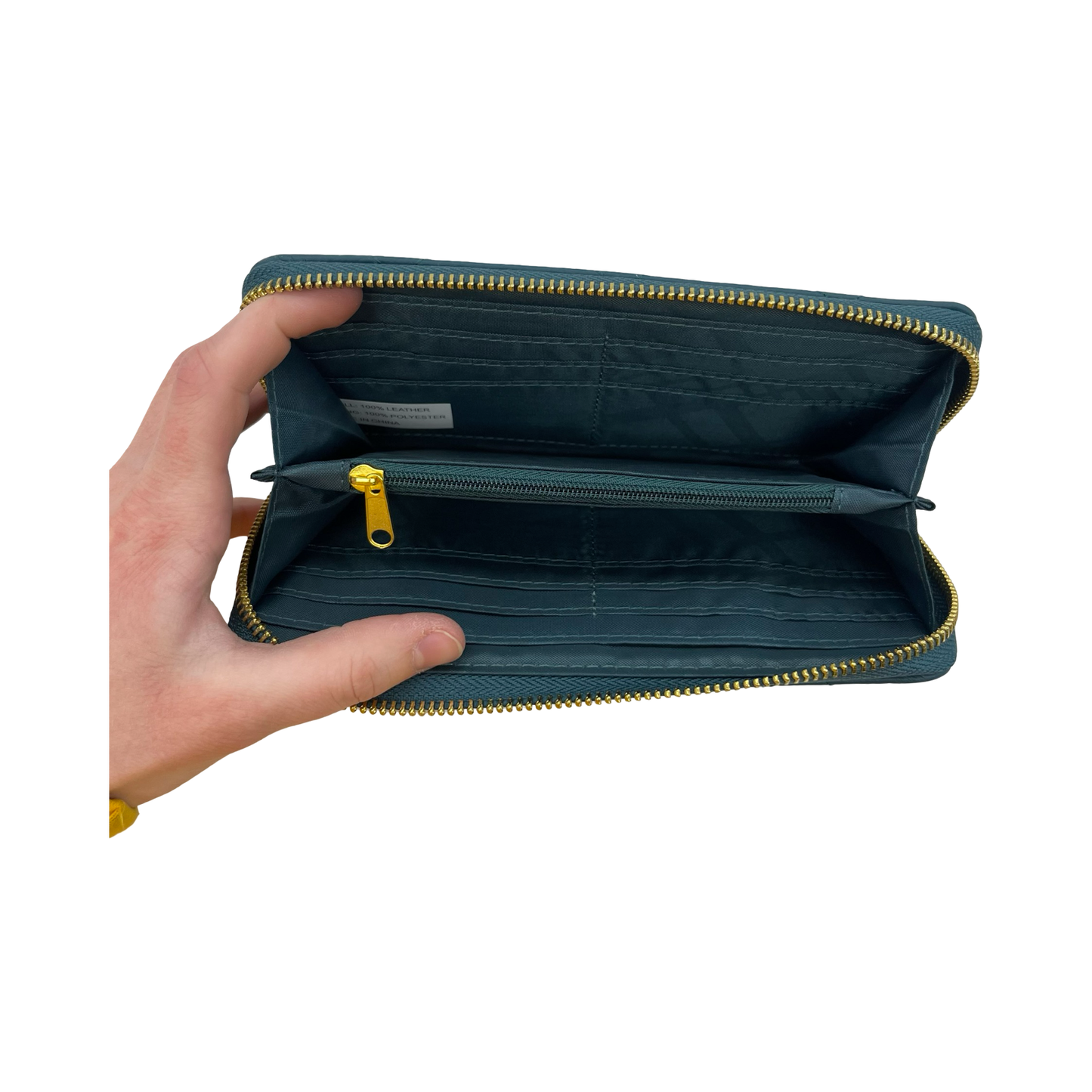 Wallet Leather By Clothes Mentor In Green, Size:Large