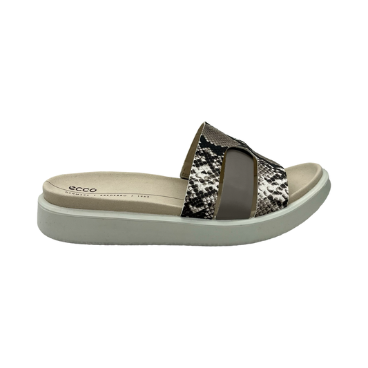 Sandals Flats By Ecco In Snakeskin Print
