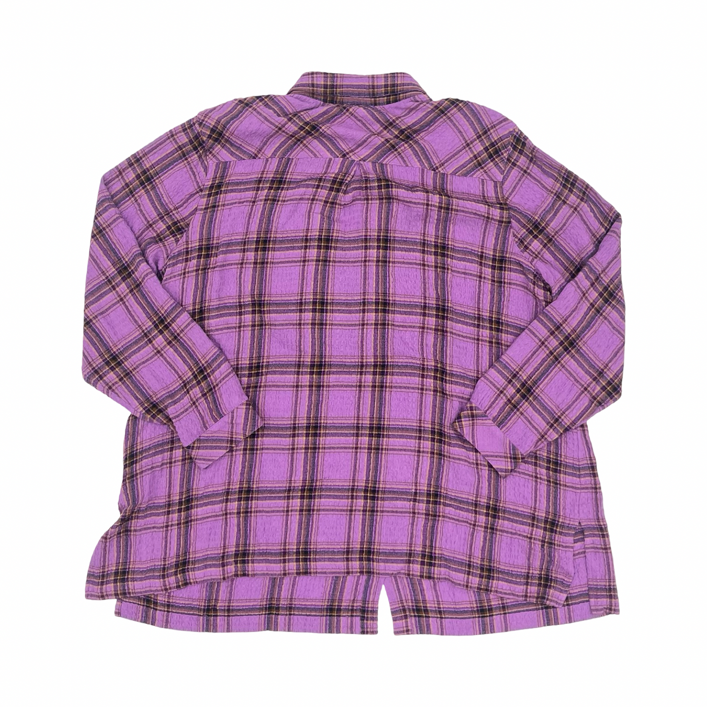 Blouse Ls By J. Jill In Purple, Size:2X
