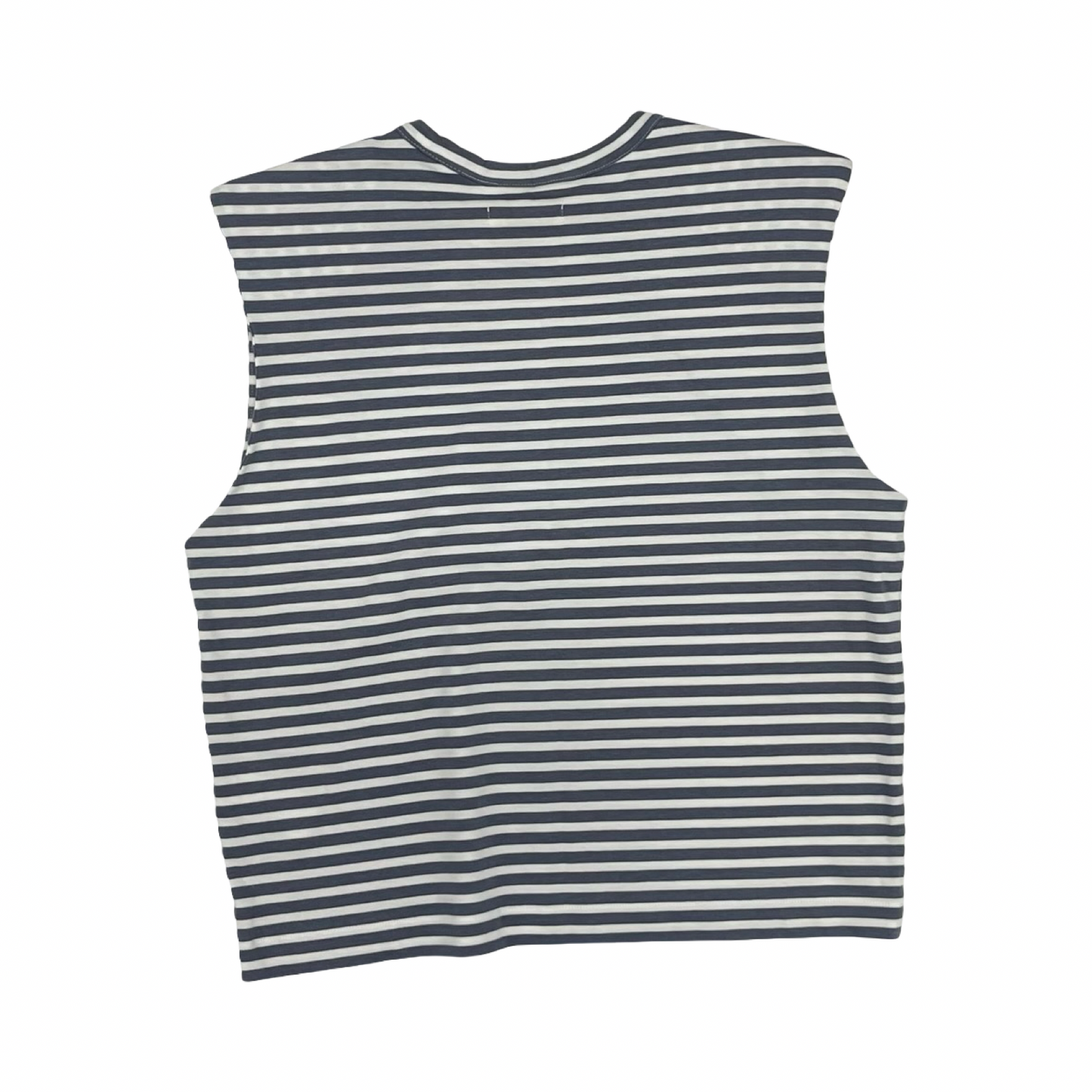 Top Sleeveless By Madewell In Blue & White, Size:M