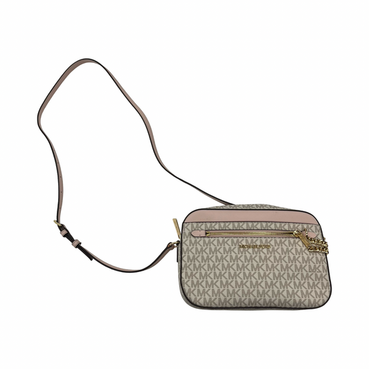 Crossbody Designer By Michael Kors In Pink & Tan, Size:Medium