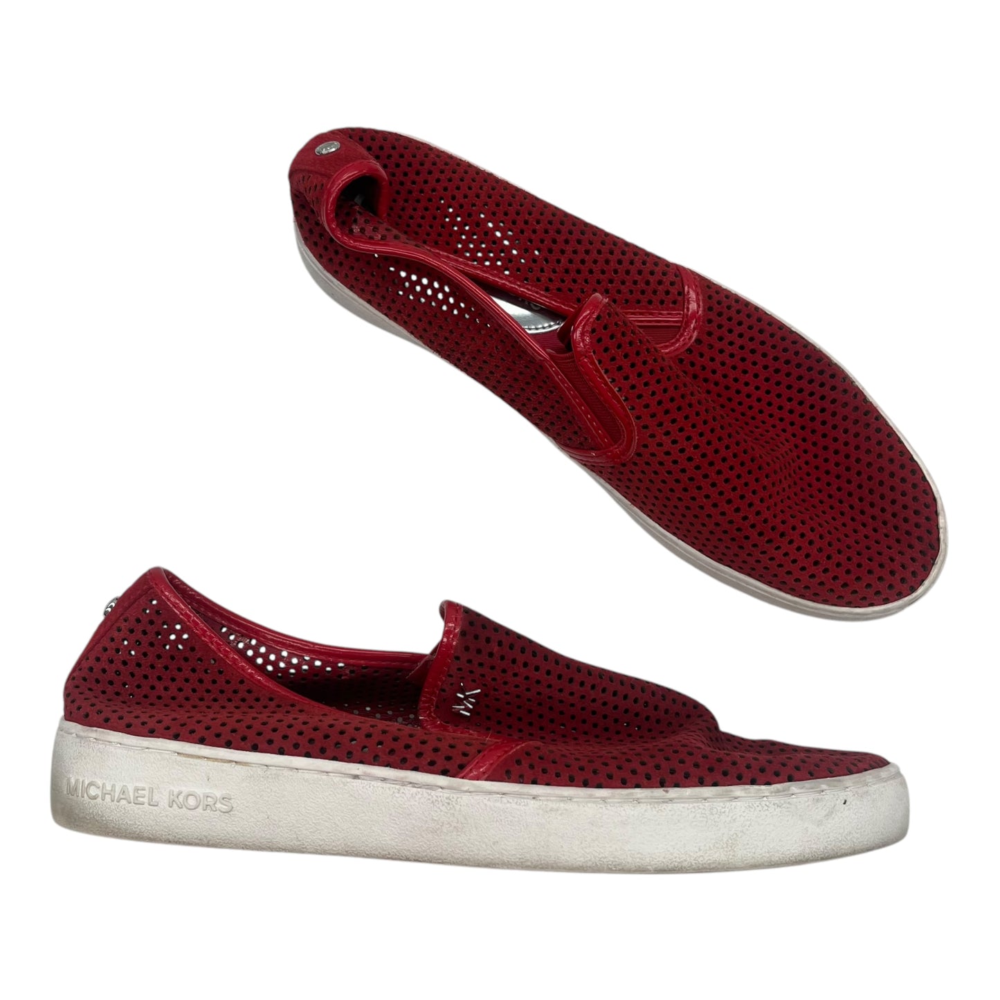 Shoes Designer By Michael Kors In Red, Size:9