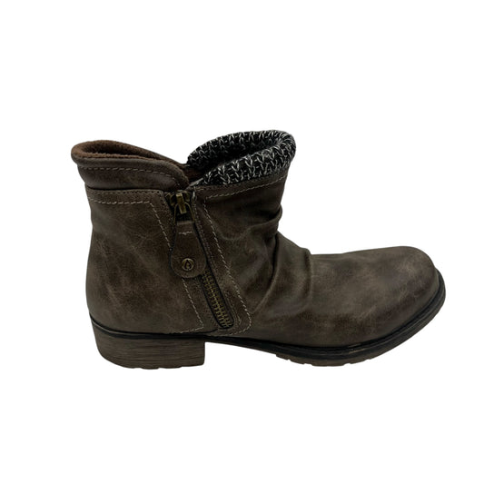 Boots Ankle Flats By Sporto In Brown, Size:6.5