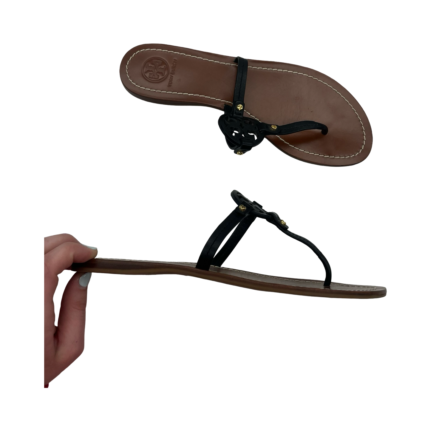 Sandals Designer By Tory Burch In Black, Size:8