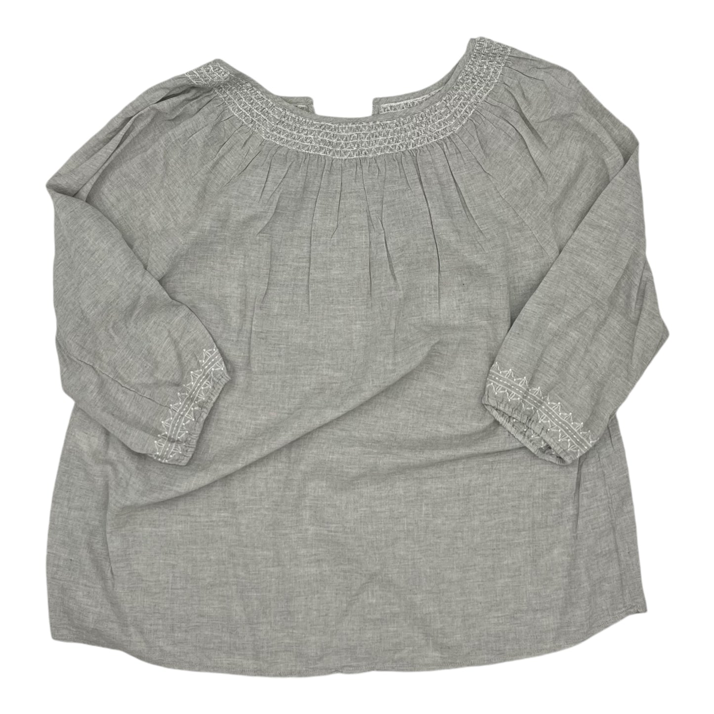 GREY TOP 3/4 SLEEVE by J. JILL Size:XL