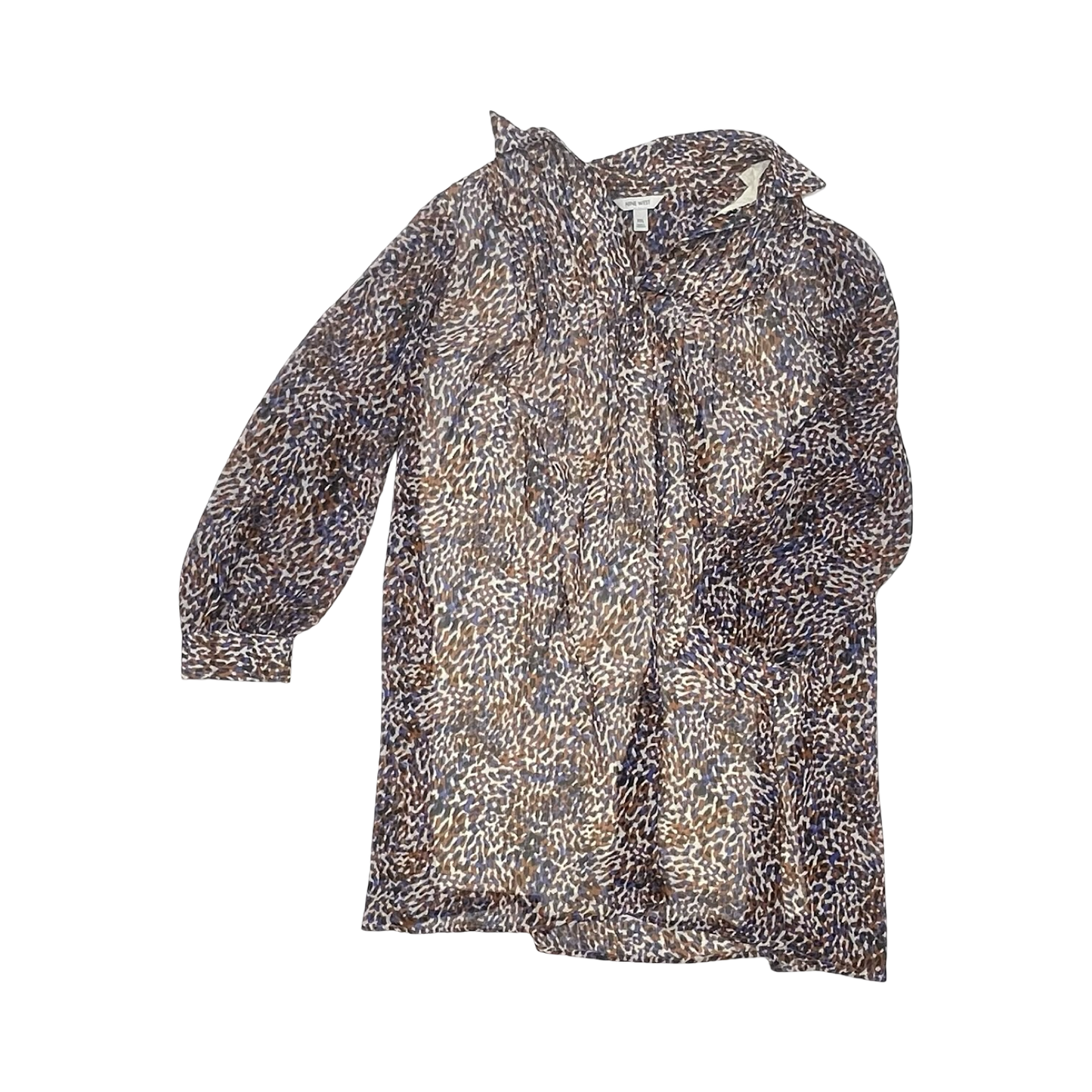 Dress Casual Short By Nine West In Blue & Brown, Size:Xxl