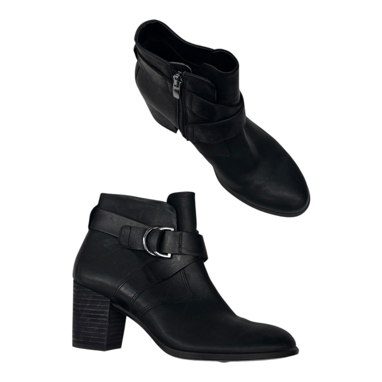 Boots Leather By Ecco In Black, Size:6.5