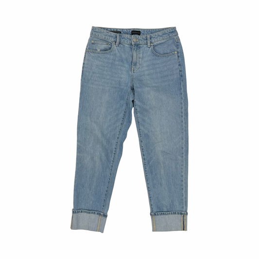 Jeans Straight By Talbots In Blue Denim, Size:4