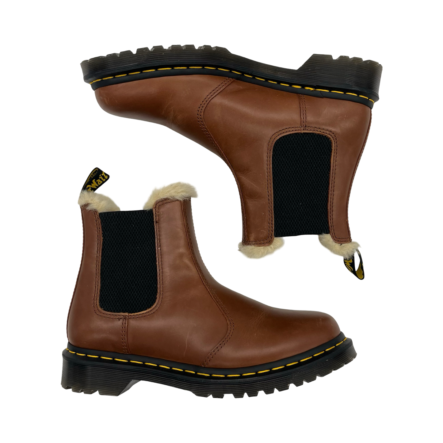 Boots Ankle Flats By Dr Martens In Brown, Size:9