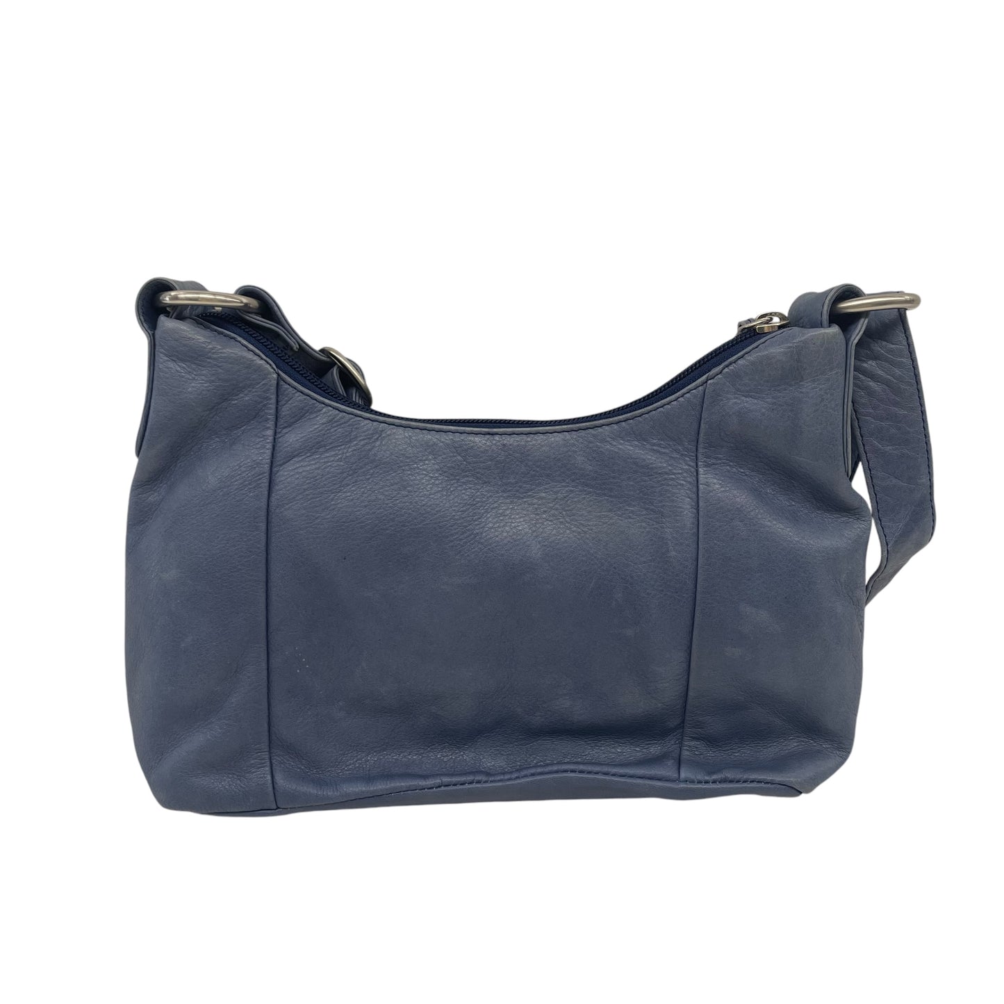 Handbag Leather By Clothes Mentor In Blue, Size:Small