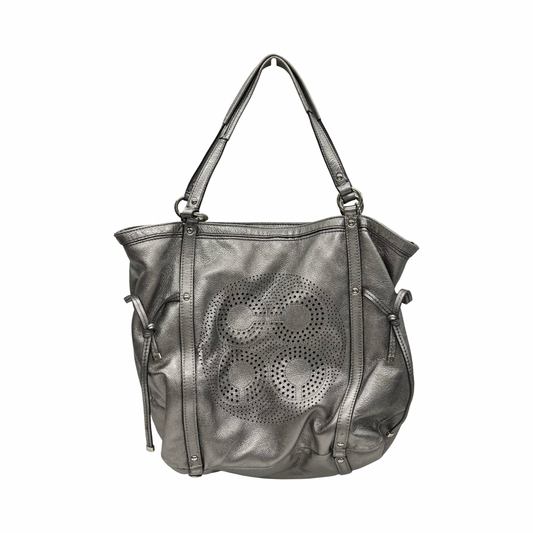 Handbag Designer By Coach In Silver, Size:Medium