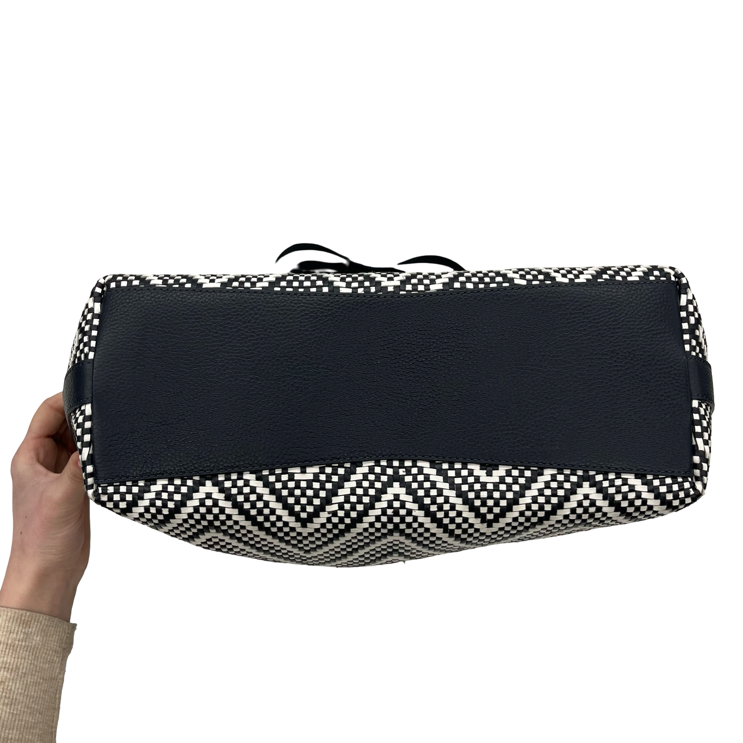 Tote Designer By Michael Kors In Blue & White, Size:Large