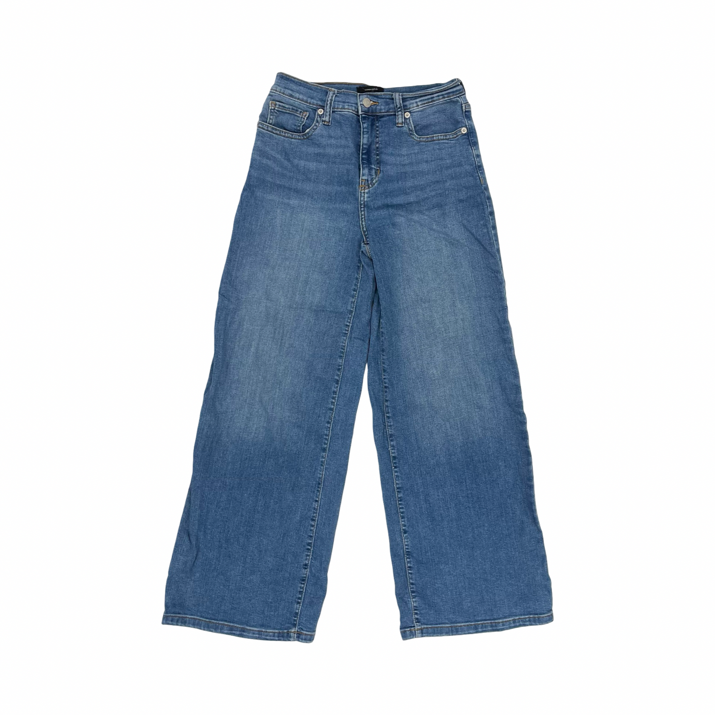Jeans Wide Leg By Banana Republic In Blue Denim, Size:6