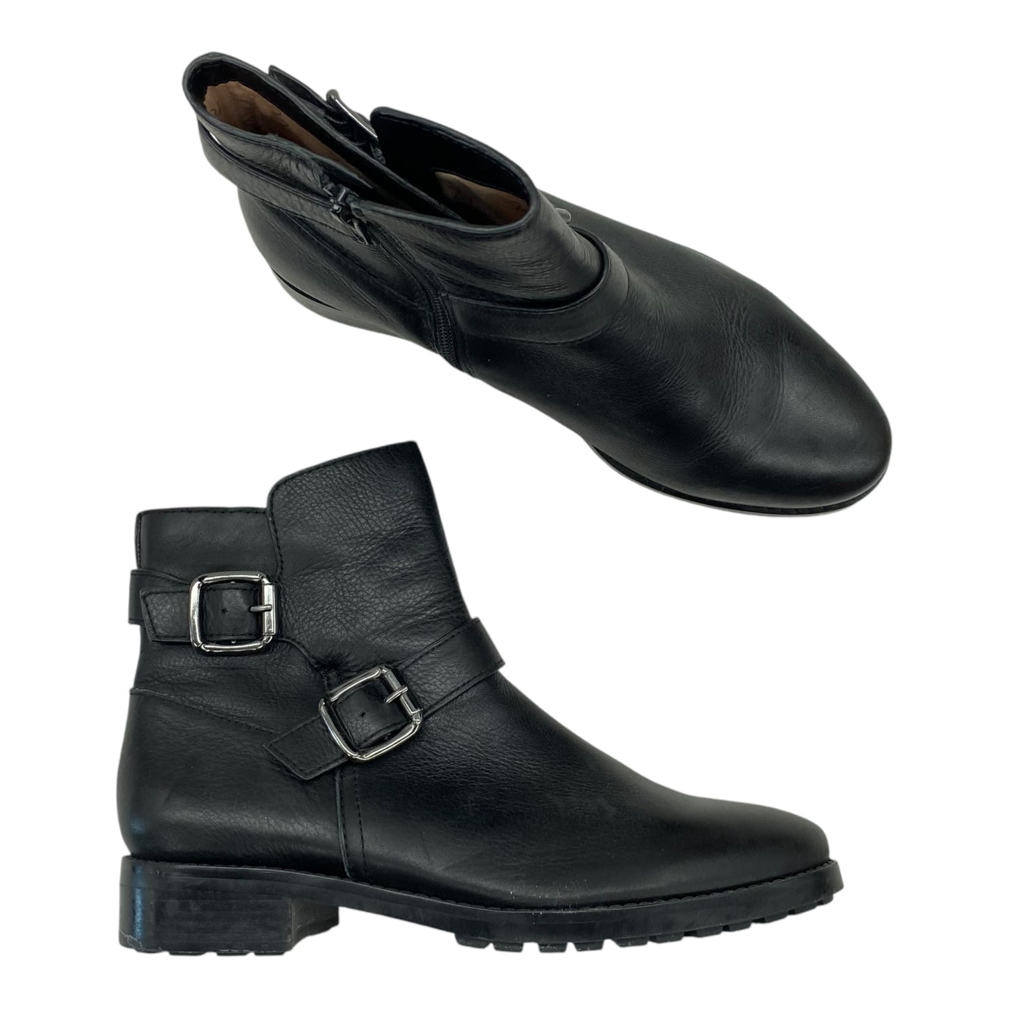 Boots Leather By Clothes Mentor In Black, Size:7.5