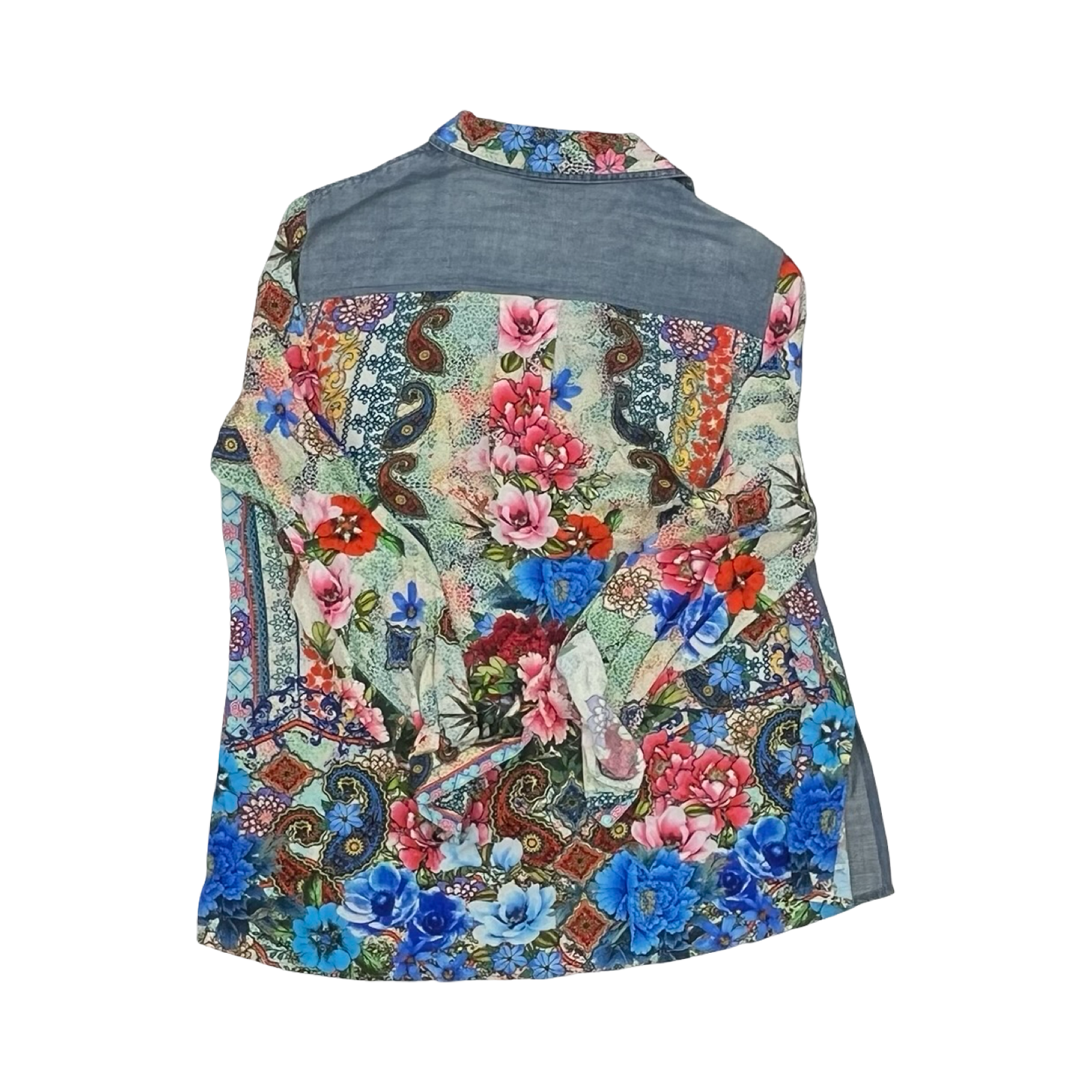 Blouse Ls By John Mark In Floral Print, Size:S