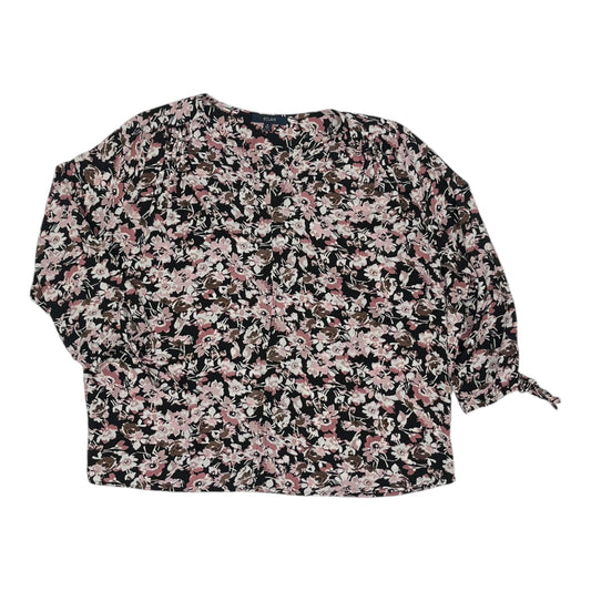 Blouse Ls By Eclair In Black & Pink, Size:S