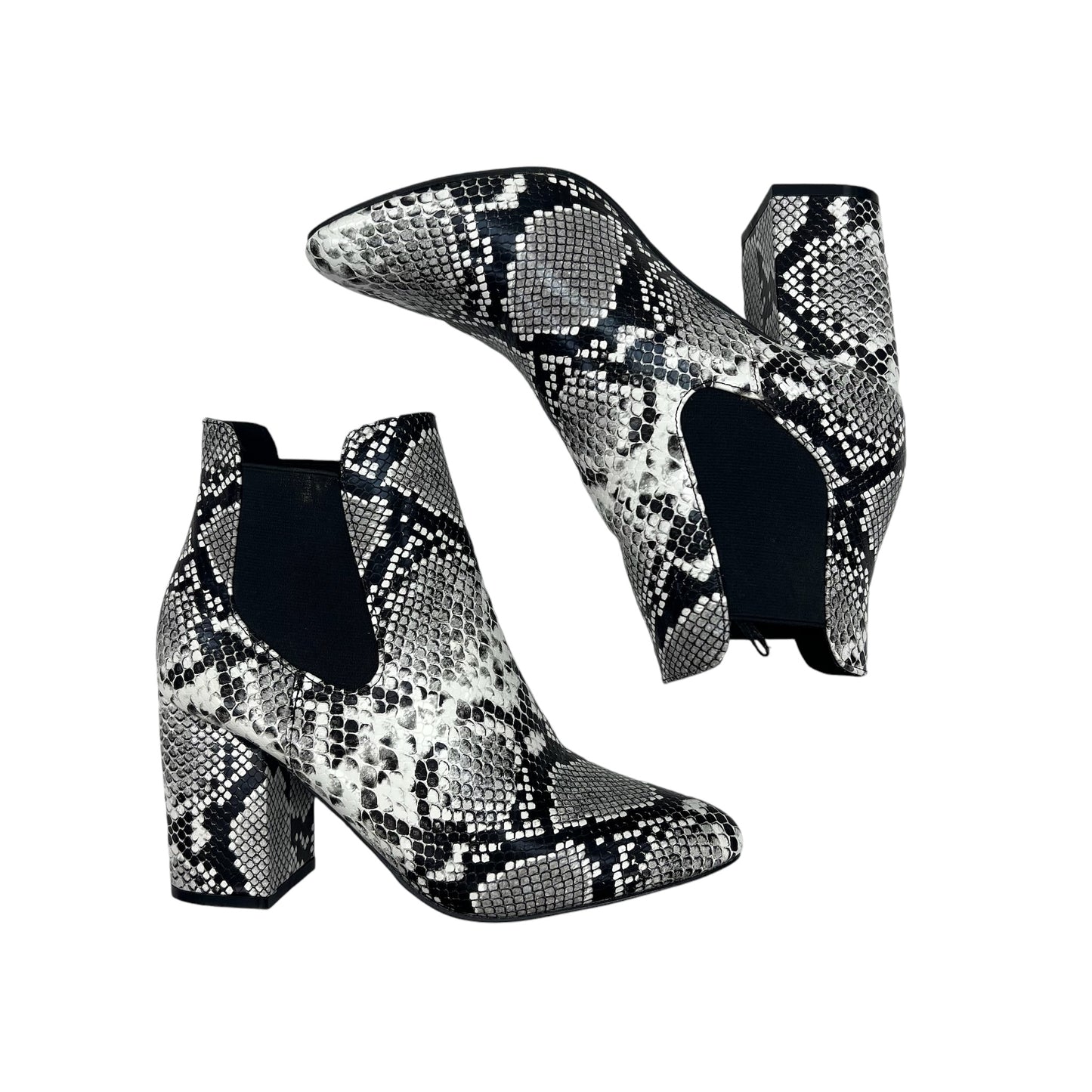 Boots Ankle Heels By New York And Co In Snakeskin Print, Size:8