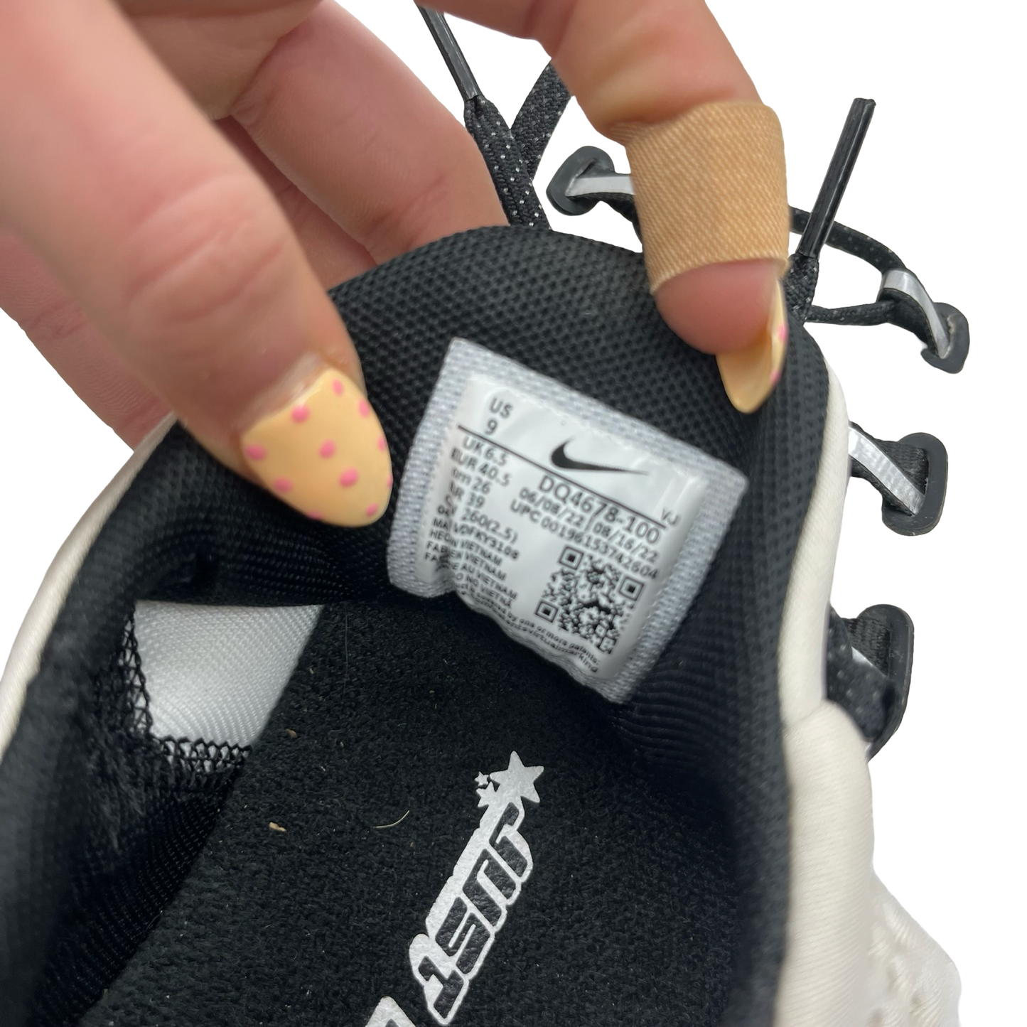 Shoes Athletic By Nike In Black & White, Size:9