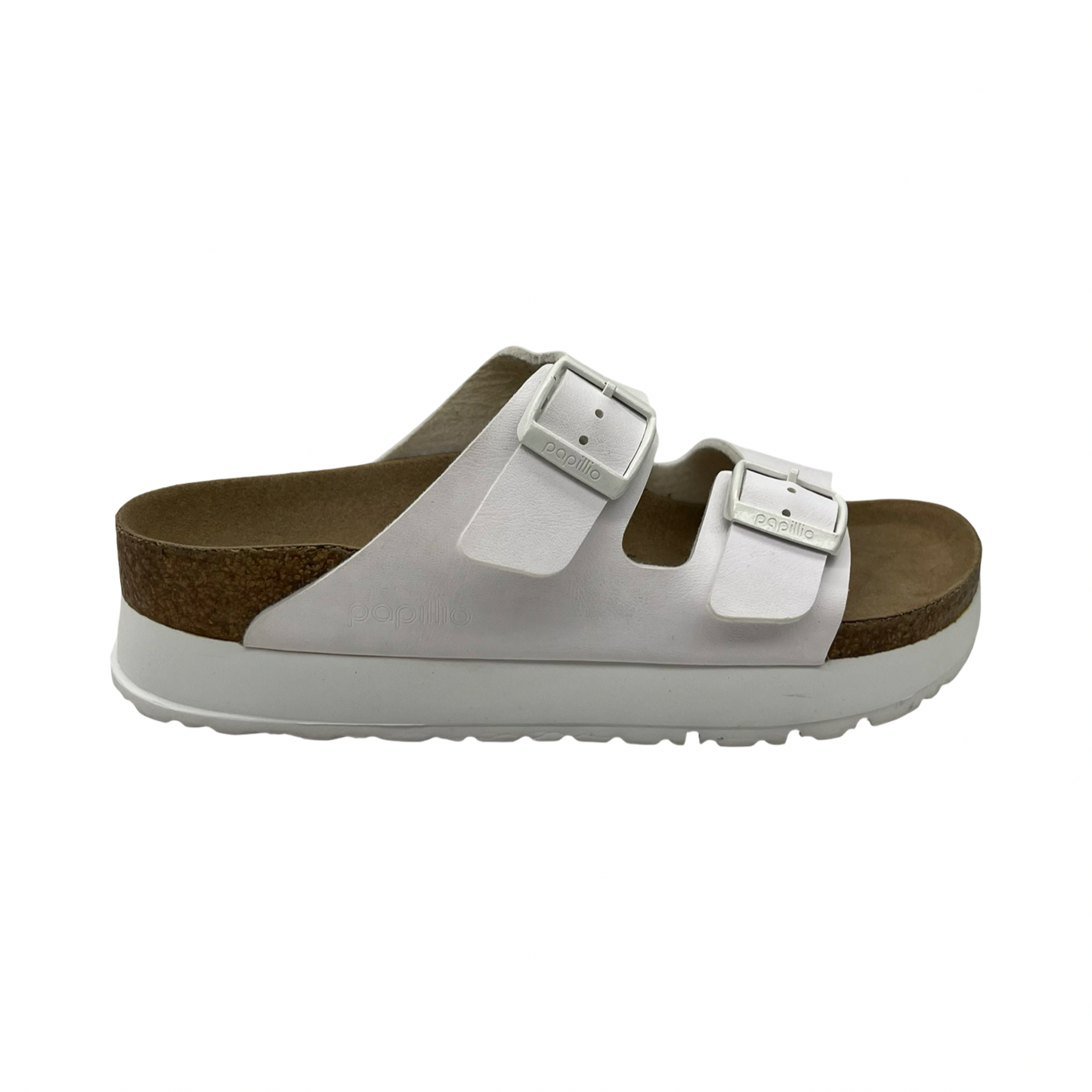 Sandals Heels Platform By Birkenstock In White, Size:5