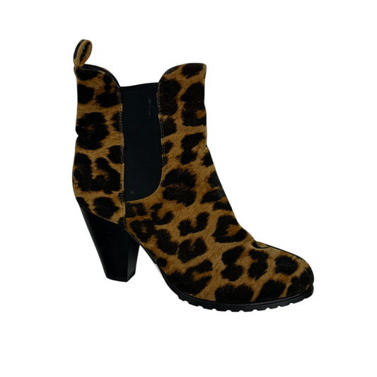 Boots Ankle Heels By Liliana In Animal Print, Size:8