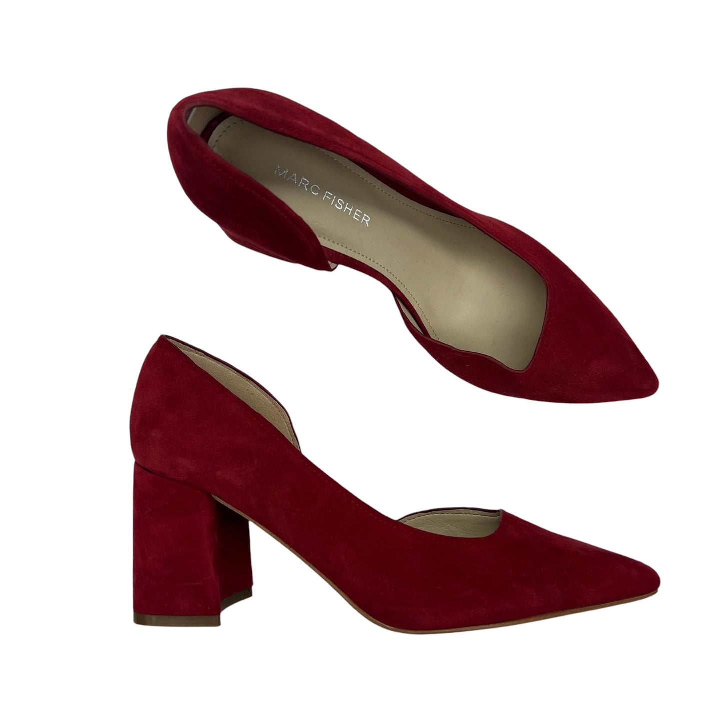 Shoes Heels Block By Marc Fisher In Red, Size:7