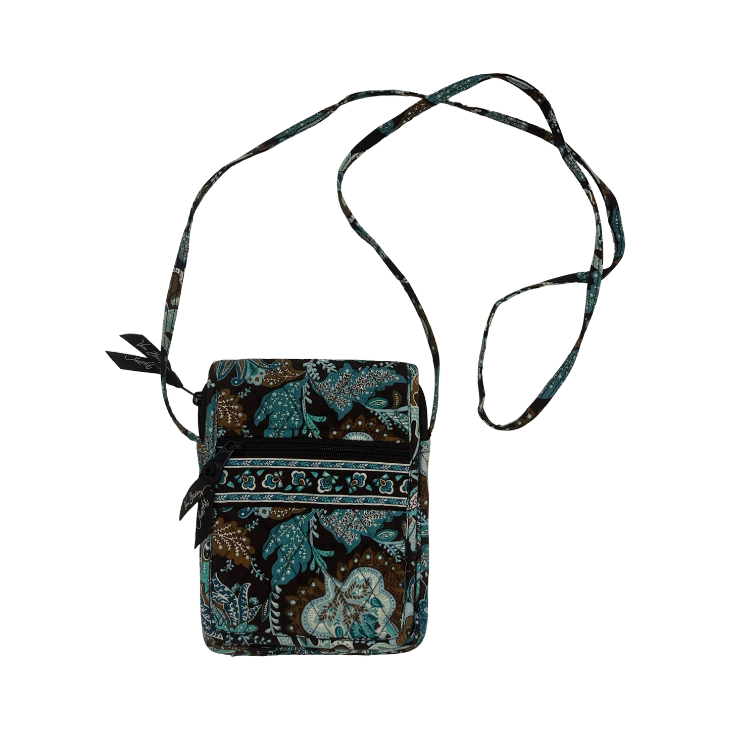 Crossbody By Vera Bradley In Blue & Brown, Size:Small