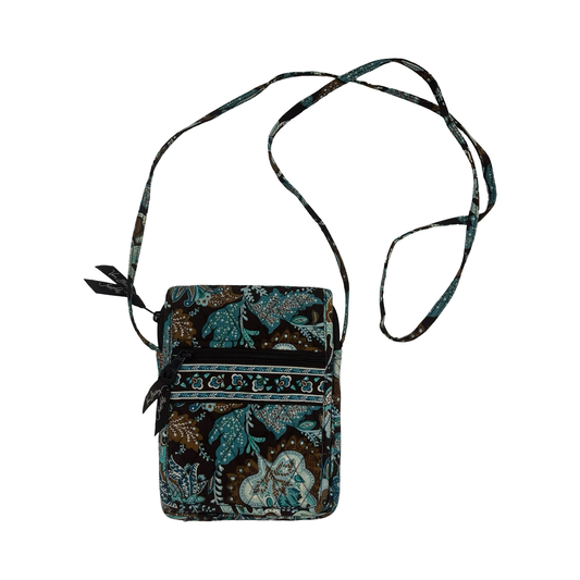 Crossbody By Vera Bradley In Blue & Brown, Size:Small