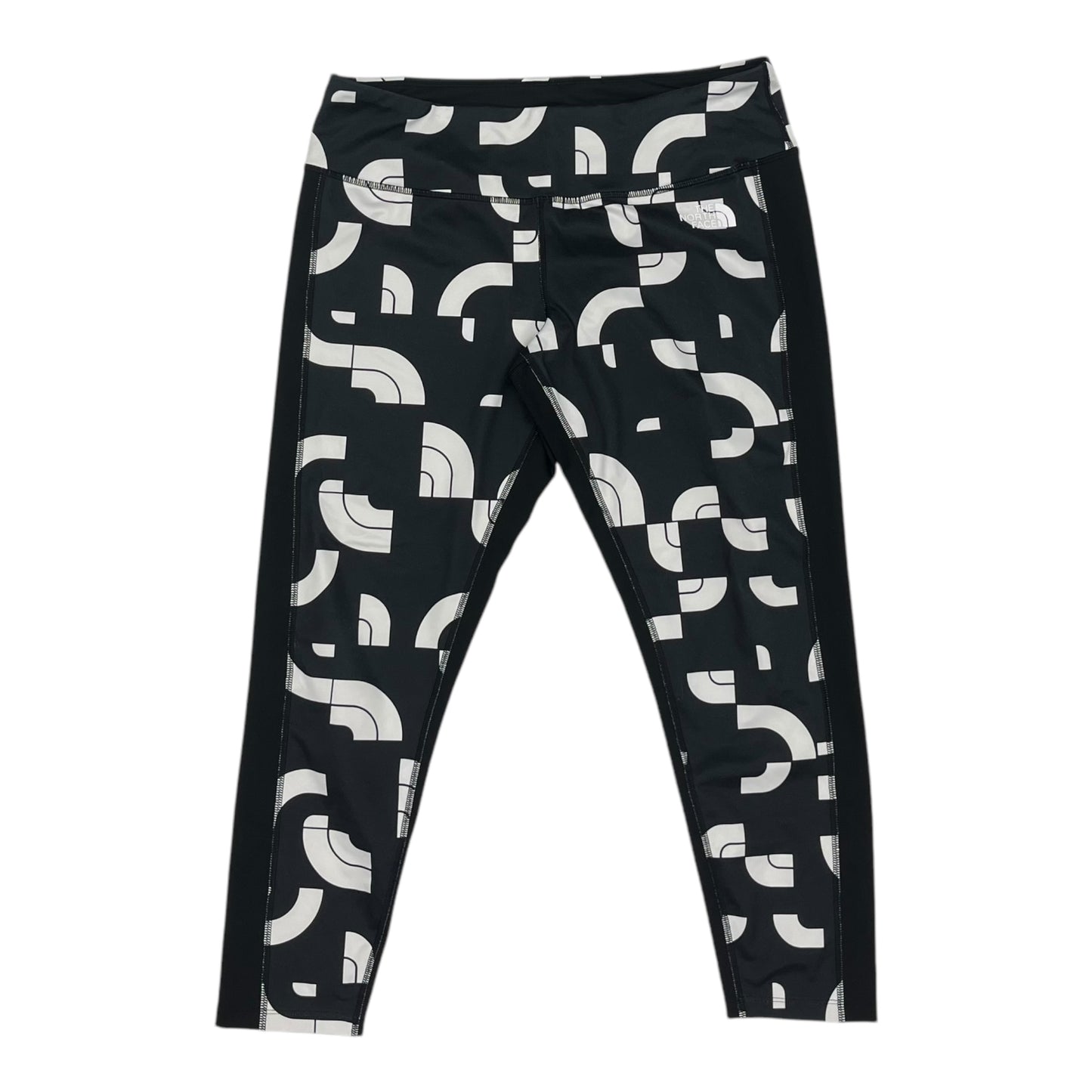 ATHLETIC LEGGINGS CAPRIS by THE NORTH FACE In BLACK & WHITE, Size: XL