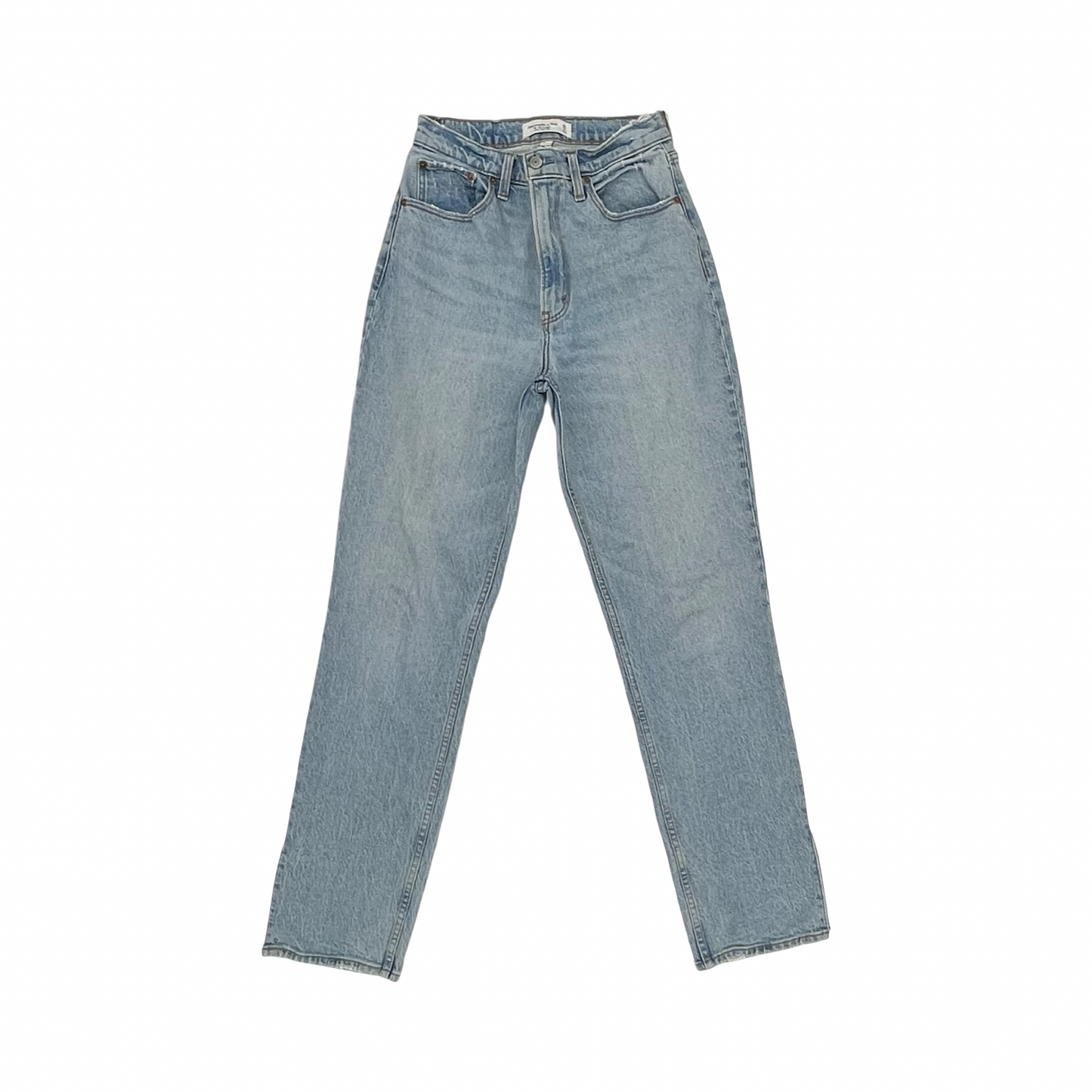 Jeans Straight By Abercrombie And Fitch In Blue Denim, Size:6