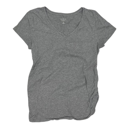 Mat Top Ss By Isabel Maternity In Grey, Size:M