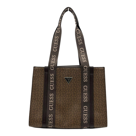 Handbag By Guess In Brown, Size:Medium