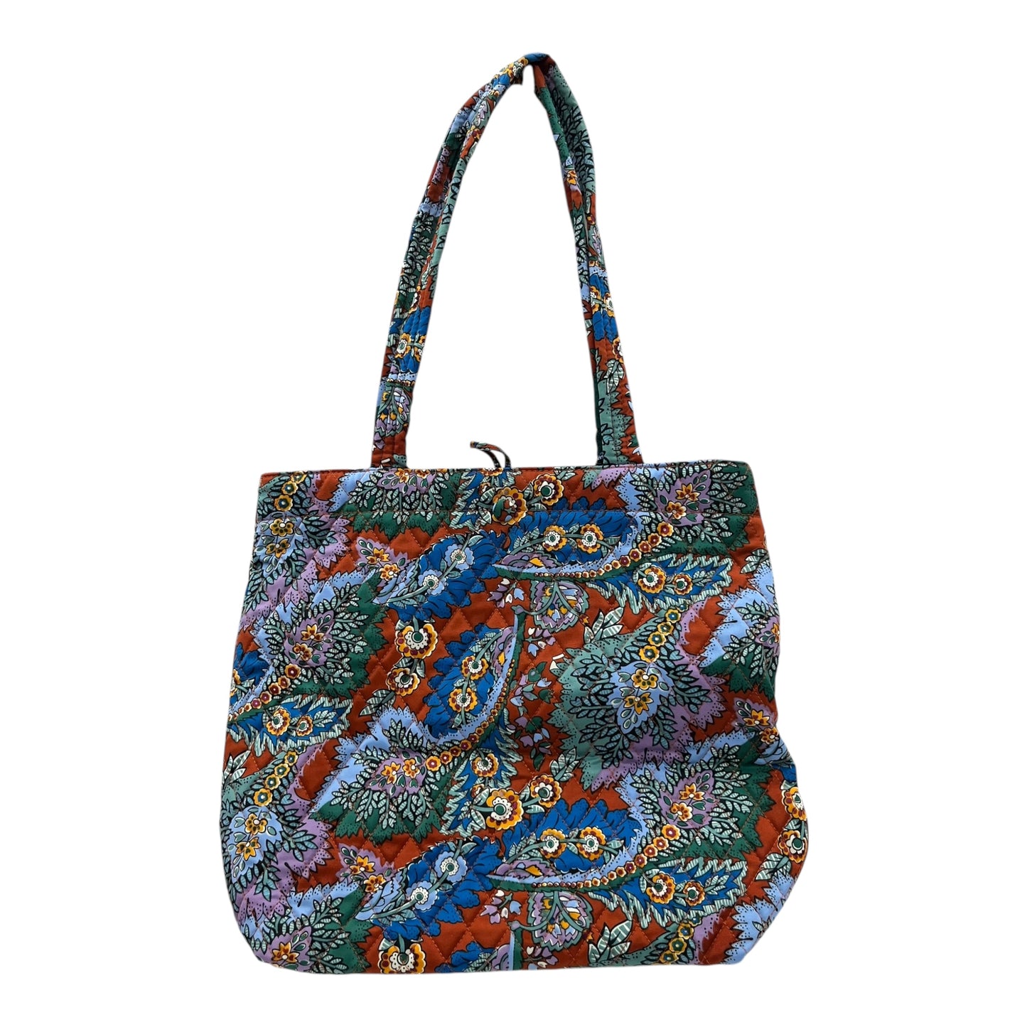 Handbag By Vera Bradley In Blue & Brown, Size:Medium