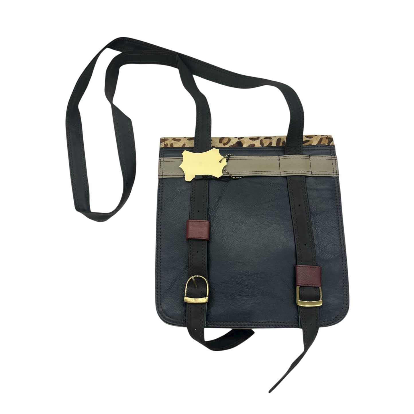 Crossbody Leather By Clothes Mentor In Multi, Size:Medium