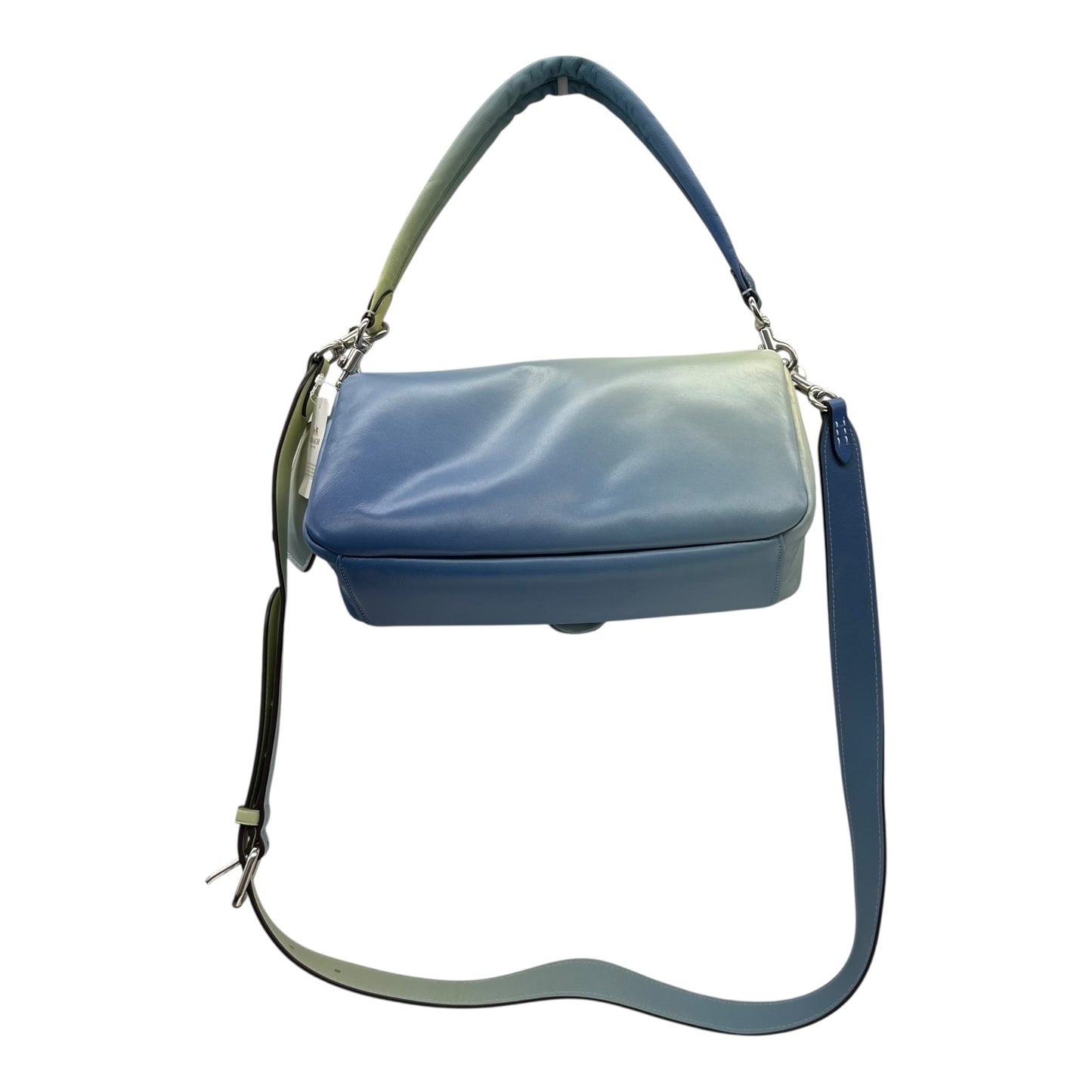 Handbag Designer By Coach In Blue & Green, Size:Medium