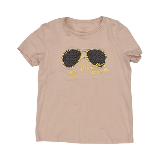 Top Ss Designer By Michael Kors In Pink, Size:M
