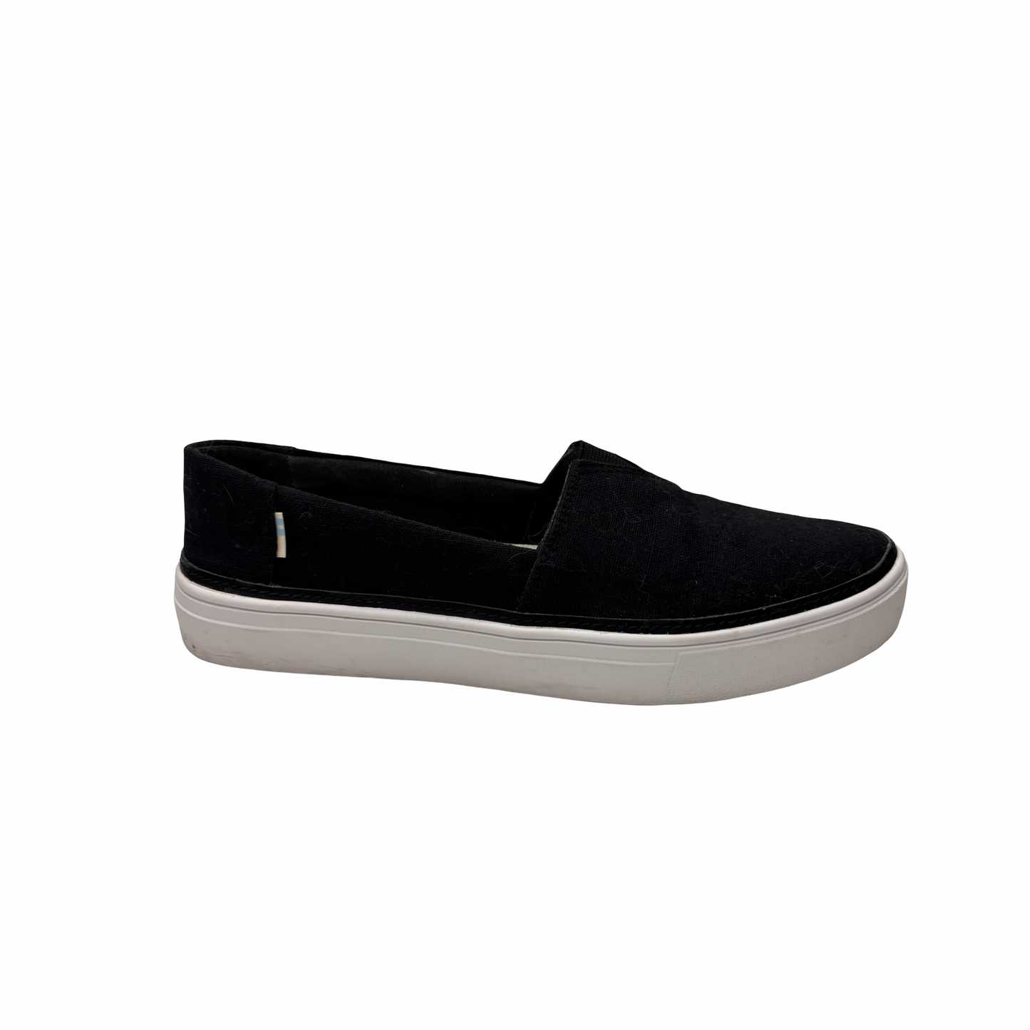 Shoes Flats By Toms In Black & White, Size:8