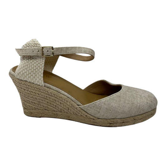 Sandals Heels Wedge By J. Crew In Cream, Size:8