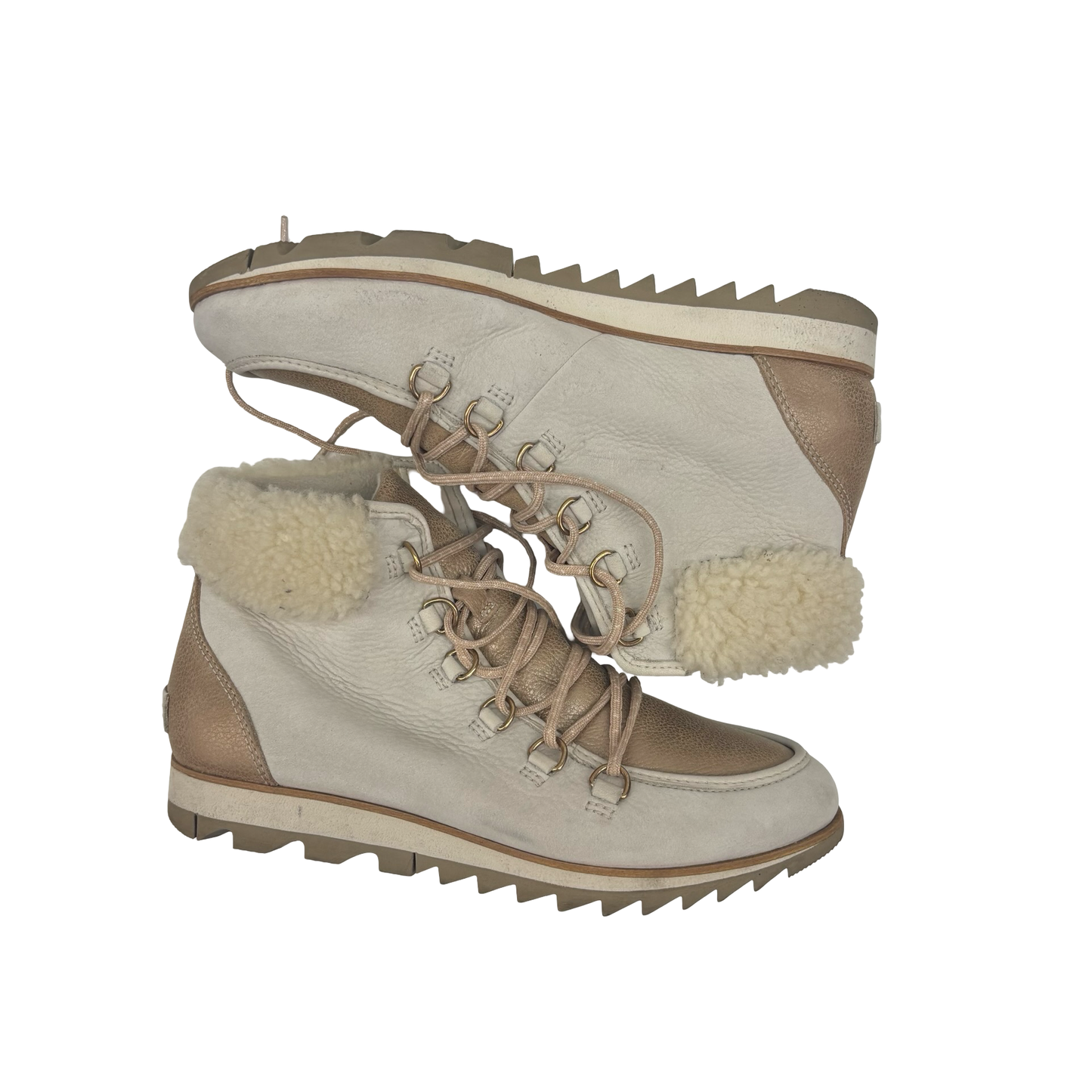 Boots Leather By Sorel In Brown & Cream, Size:8