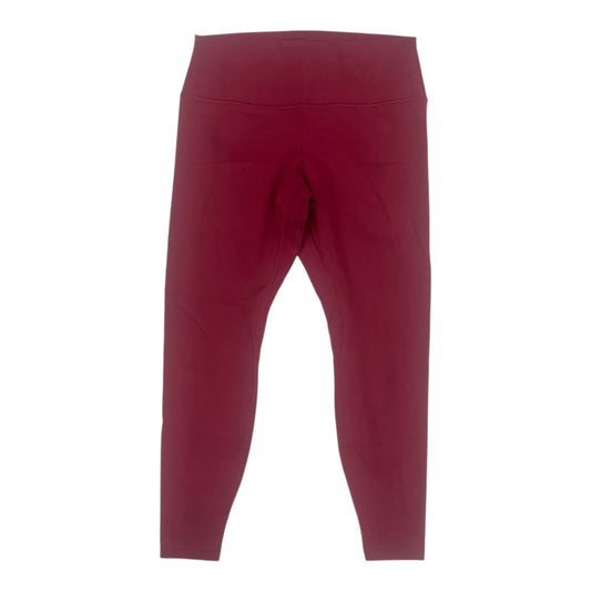 Athletic Leggings By Lululemon In Red, Size:L