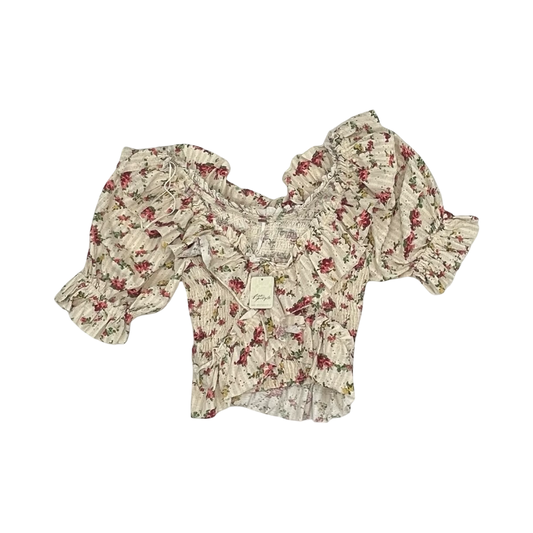 Blouse Ss By Free People In Floral Print, Size:S