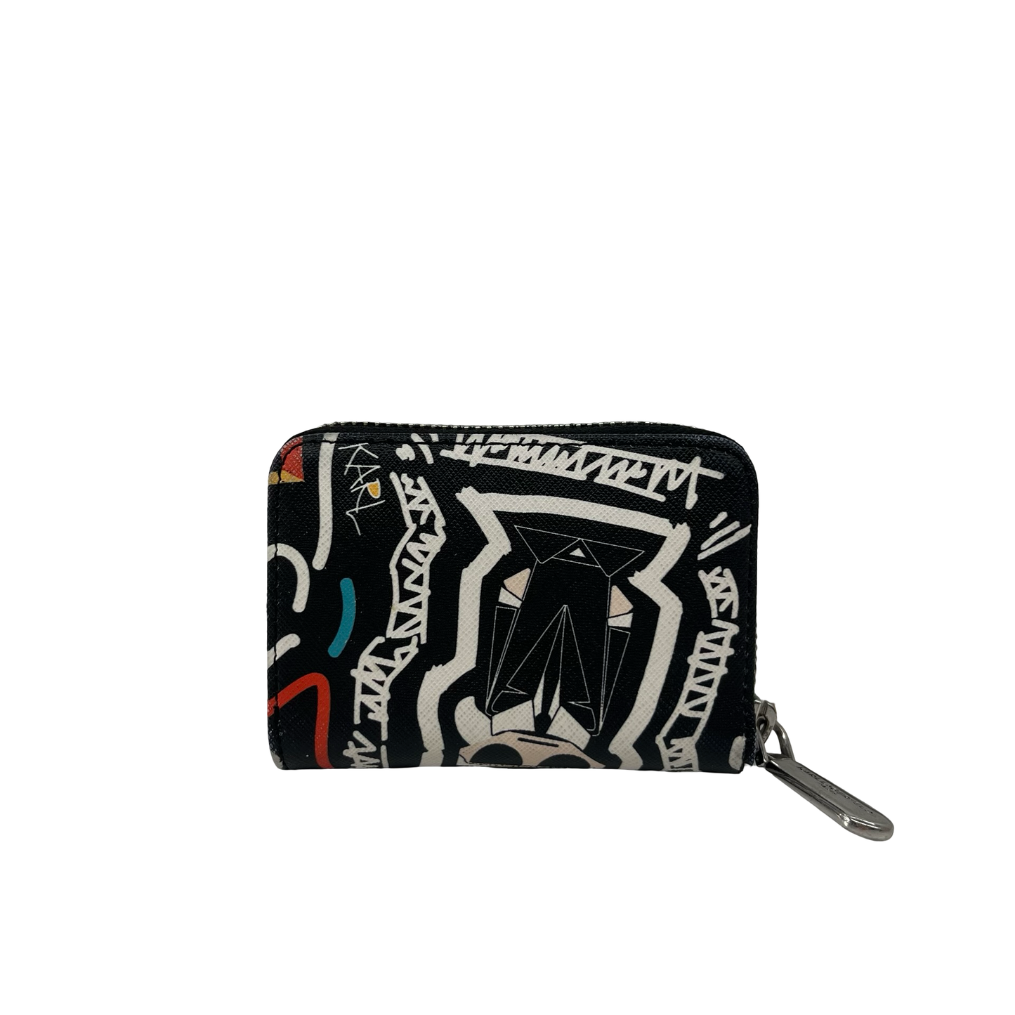 Wallet Designer By Karl Lagerfeld In Black & Cream, Size:Small