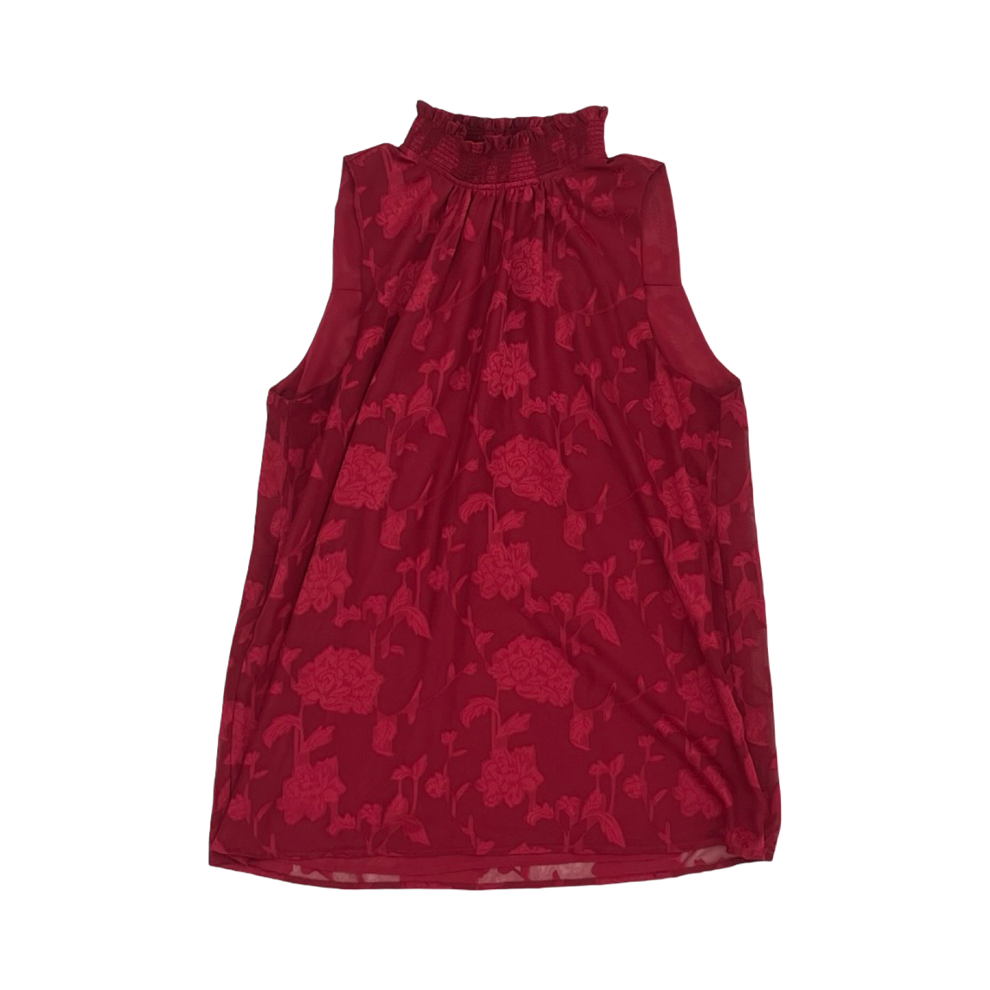 Blouse Sleeveless By Loft In Red, Size:M