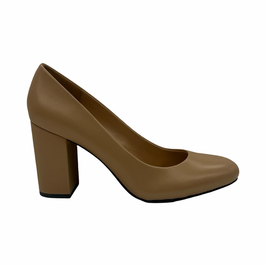Shoes Heels Block By Clothes Mentor In Tan, Size:9.5