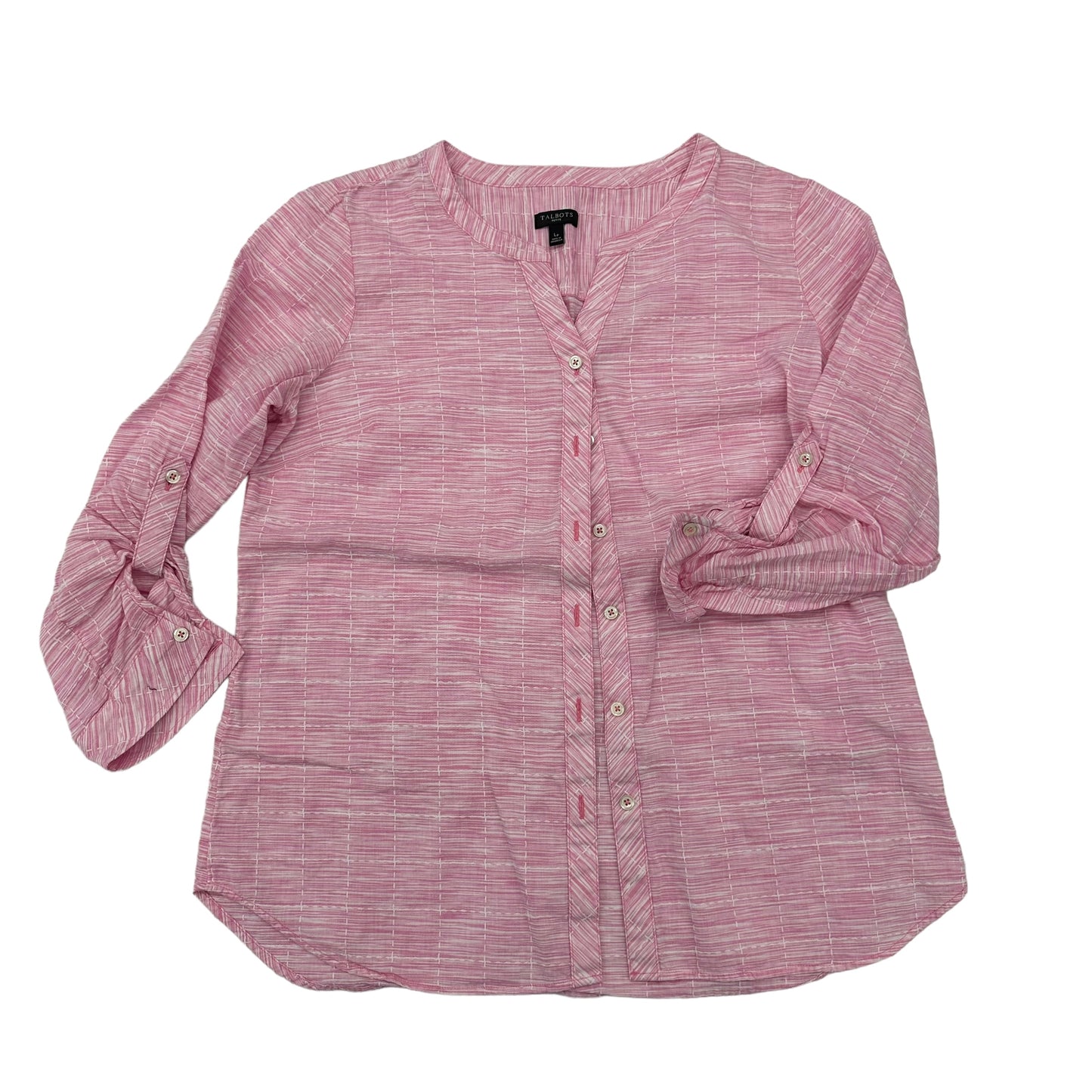 PINK TOP 3/4 SLEEVE by TALBOTS Size:L