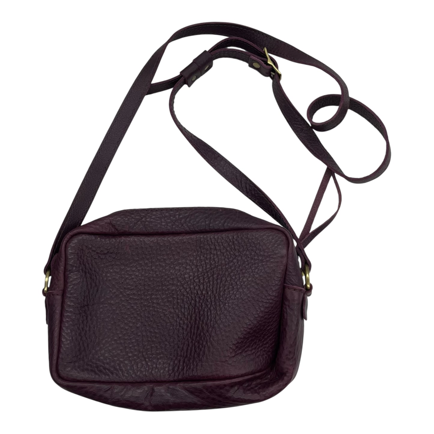 Crossbody Leather By Portland Leather In Purple, Size:Medium