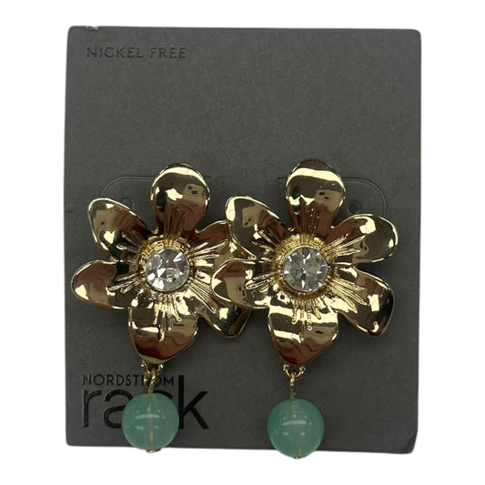 Earrings Dangle/Drop By Cmf In Gold & Green