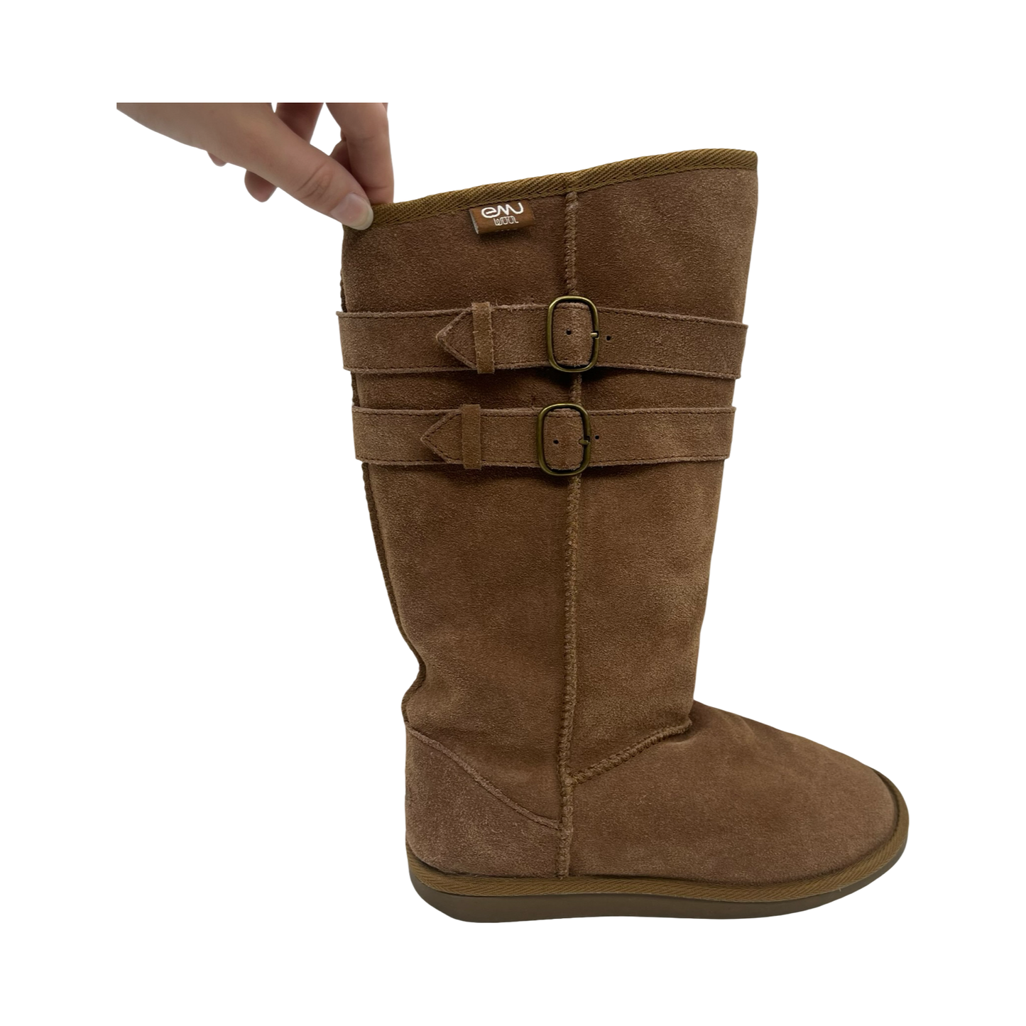 Boots Mid-Calf Flats By Emu In Brown, Size:8