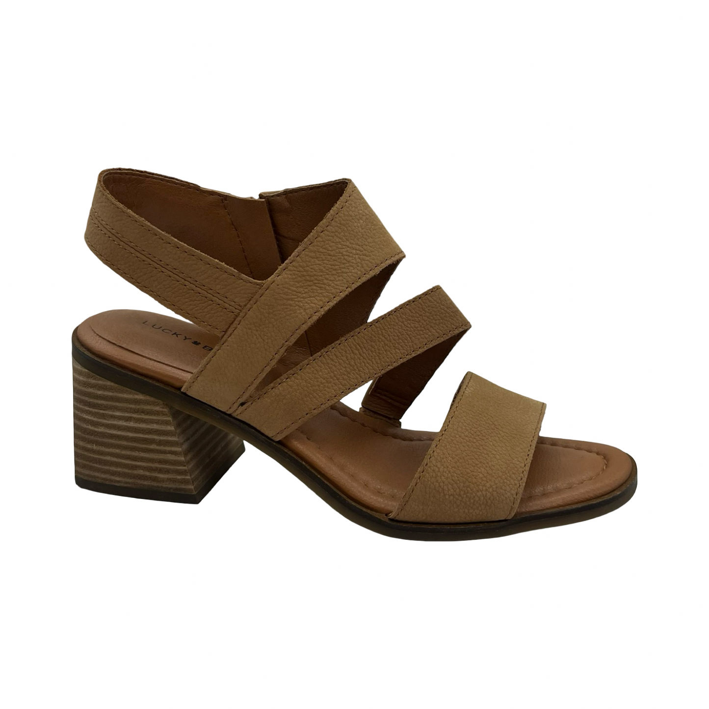 Sandals Heels Block By Lucky Brand In Brown, Size:9