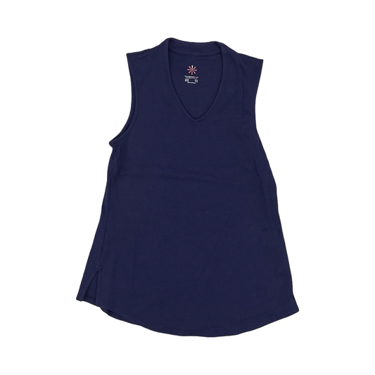 Top Sleeveless By Isaac Mizrahi Live Qvc In Navy, Size:Xs