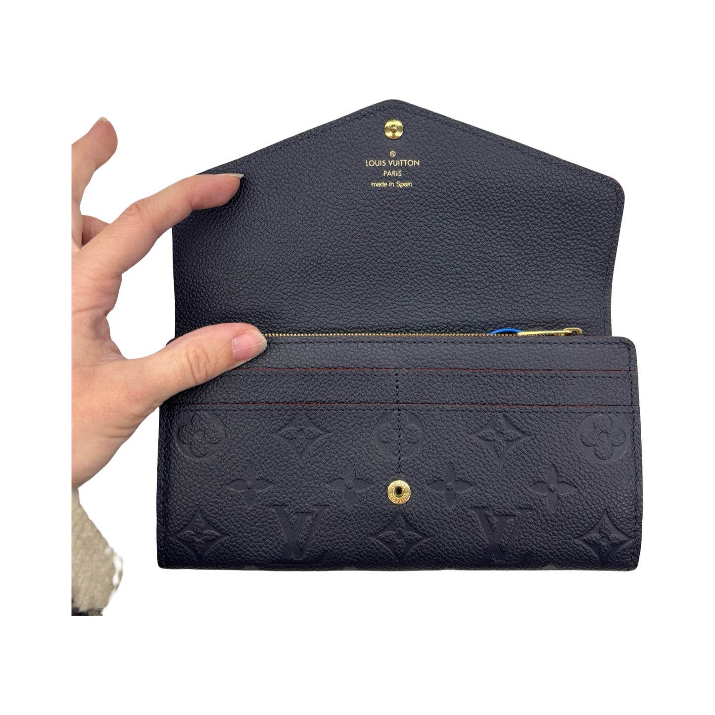 Wallet Luxury Designer By Louis Vuitton In Navy, Size:Medium